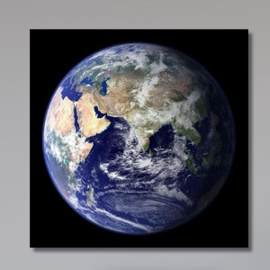Earth from Space Canvas Poster Print,Blue Planet,Earth from Space Wall Art,Astronaut’s Perspective Art,The Blue Marble,The World from Space