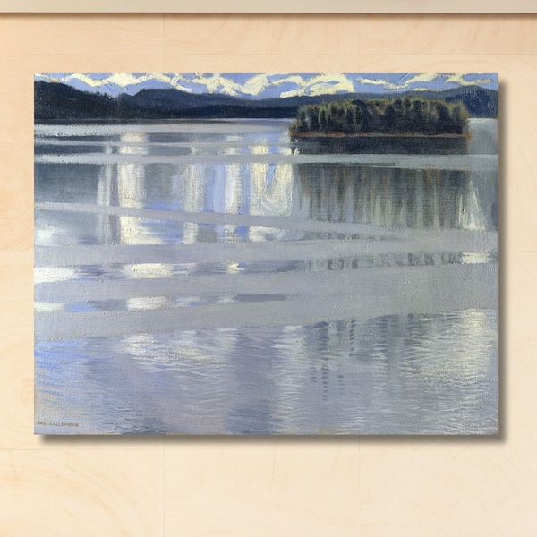 Akseli Gallen - Kallela Canvas Wall Art, Lake Keitele (Le Lac Keitele 1905), Pastoral Decor Print, Famous Wall Art, Akseli Poster,Home decor