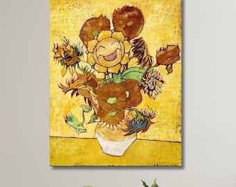 ゴッホのひまわりのアートプリント、有名な花の絵画 - Etsy 日本