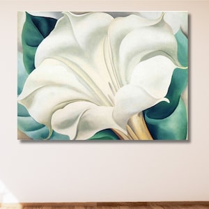 Georgia O&#39;Keeffe White Flower|Georgia O&#39;keefe Print|Georgia Okeffe Framed|Art Reproduction|Georgia O&#39;Keeffe Inspired|Exhibition Poster|gift