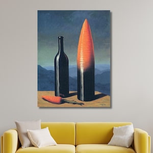 The Explanation by RENE MARGRITTE Canvas Wall Art,Rene Magritte Poster,Art Canvas Print,Reproduction Print,Surrealism artwork gallery poster