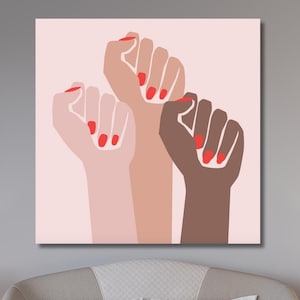 Feminist Art Poster,Women&#39;s Rights Art Print,Female Empowerment,Feminist Wall Decor,Inspirational Poster,Girl Power Print,Black girl power