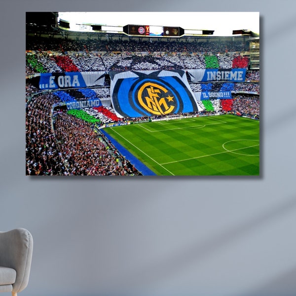 Inter Giuseppe Meazza Canvas/Serie A Canvas/Sport Home Decor Art/Inter Fan Gift/Football Stadium Poster/Sport Home Decor/Inter Art/Idea regalo