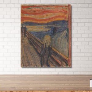 The Scream by Edvard Munch Poster Wall Art, Munch Art,The Scream Canvas Art,Poster Expressionism, Classic fine art,ready to hang,gift idea