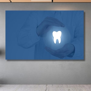 Dental Office Wall Decor,Dentist Office Poster,Dental Clinic Wall Decor,Dentist Waiting Room Decor,Gift for dentist,tooth picture,canvas art