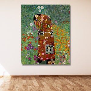Gustav Klimt The Kiss Poster, Gustav Klimt Wall art,Klimt Reproduction, Classic Art, Ready To Hang, Home Art Decor, Gift for her, kiss paint