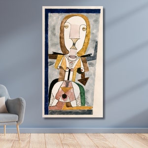 Popular Wall-Painting (1922) by Paul Klee, Woman Painting, Abstract Wall Art, Reproduction Printing, Home Decor, Gift İdea, Paul Klee Art