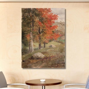 Bosques en otoño de Frederic Edwin Church, lienzo para pared, póster de paisaje natural vintage, póster de otoño, arte moderno, decoración del hogar, impresión de árboles