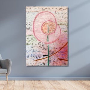 Blossoming (1934) painting by Paul Klee Poster Canvas Wall Art, Paul Klee Art, Flower Printing, Blossom Print, Mother&#39;s Day Gift, Abstract