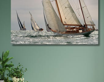 Sailing Ship Canvas Wall Art,Vintage Ship Poster,Ocean Decor Gift,Antique Nautical Wall Art,Nautical Decor for Office or Library,Ship lover