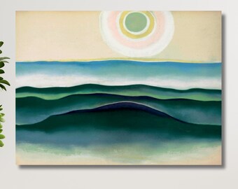 Georgia O'keeffe 'sun Water Maine' Canvas Art Print: Abstract