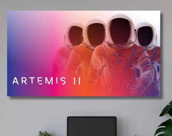 Artemis II Astronaut NASA Canvas Wall Art|Artemis2 Poster|Nasa images print|Artemis Flying Man Canvas NASA|Artemis 2 Astronaut
