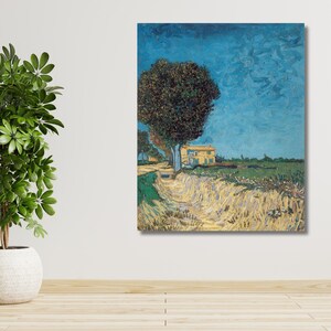 Amfyn A Lane near Arles 1888 Painting With Wood Photo Frame (Multicolor)