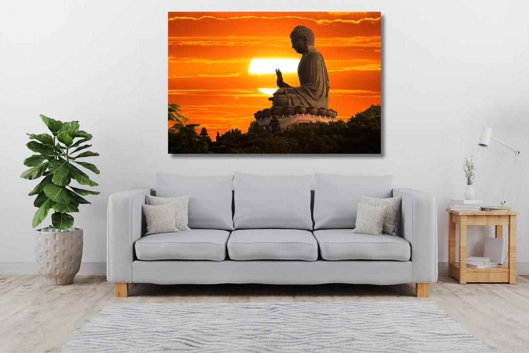 Buddha Canvas Wall Art Print, Meditation Wall Art, Buddha Poster, Yoga ...