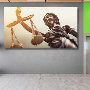 Themis Wall Decor,Lawyer’s Office Decor Poster Print,Wall Decor for Law Offices,Canvas,Gift for Lawyers Law Students,Attorney gift idea