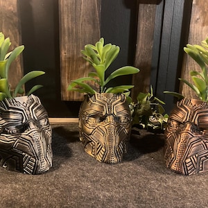 Vintage style Panther Flower Pot Planter Pencil Cup