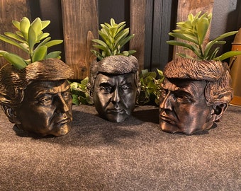Vintage style Donald Trump Flower Pot Planter Pencil Cup