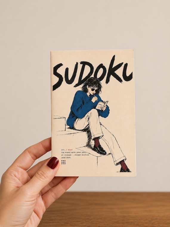 Easy Sudoku Booklet | 25 Puzzles | Traveler’s Notebook Passport + Paper Republic Pocket | Digital Download