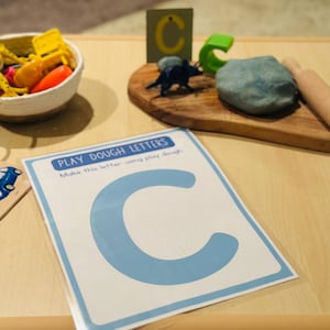 Alfombrillas digitales de plastilina para el reconocimiento de letras (A-Z)