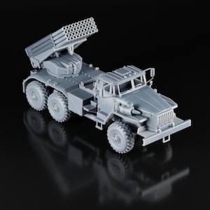 BM-21 Grad – Soviet/Ukrainian Multiple Rocket Launcher for modern wargames and dioramas – 3D resin – 1/35 1/43 1/48 1/50 1/72 1/87