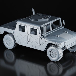 HMMWV M1043 – Véhicule militaire Humvee US Army pour dioramas et wargames modernes – modèle résine 3D – 1/35 1/48 1/50 1/60 1/72 1/87