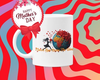 Mother's Embrace Coffee Mug / Love Coffee Mug / Heartfelt Gift for Mom - White Ceramic /Magical Mother's Day Mug