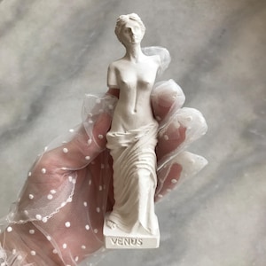 Aphrodite Statue | Aphrodite Altar | Handmade Alabaster Venus de Milo | Mini Ancient Greek Roman Goddess Sculpture | Aphrodite Decor, Art