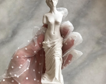 Aphrodite Statue | Aphrodite Altar | Handmade Alabaster Venus de Milo | Mini Ancient Greek Roman Goddess Sculpture | Aphrodite Decor, Art