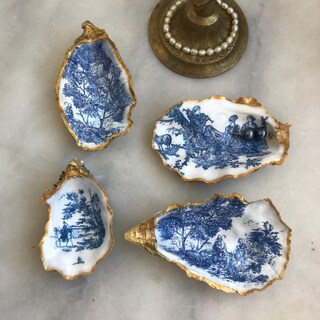 PIATTO CERAMICA VINTAGE PORTA OSTRICHE LIMOGES OYSTER PLATE SMALTO POLICROMO 50S