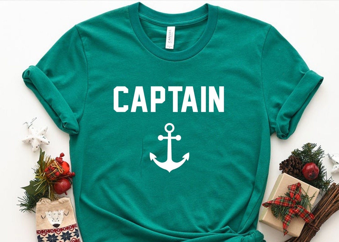 Captain Tshirt Nautical Shirt Anchor Sailing Boat Tshirt Etsy