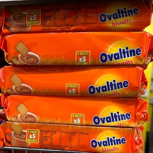 Ovaltine Biscuits 150g - 4X5 crunchy malted milk biscuits with Ovaltime