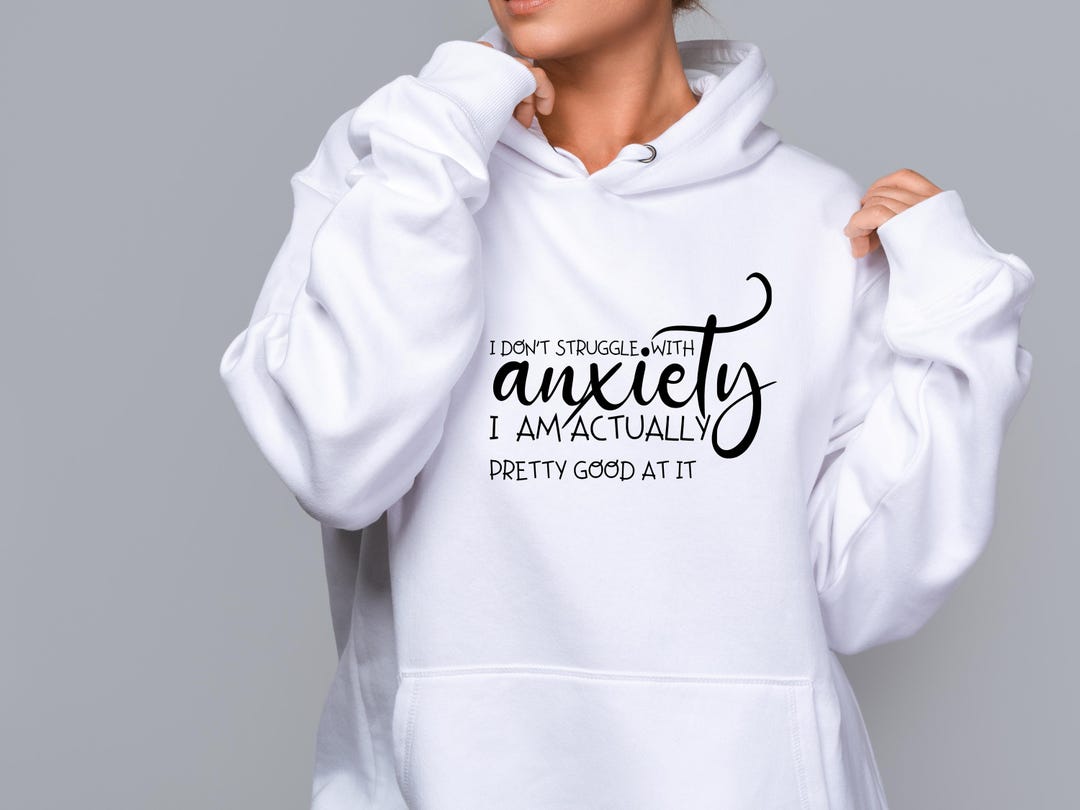 Funny and Sarcastic Anxiety Quote PNG | Witty Mental Health Design for ...