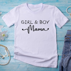 Girl & Boy Mama SVG PNG DXF Eps Pdf – Mom of Both, Cute Motherhood Design, Instant Download for Cricut and Silhouette