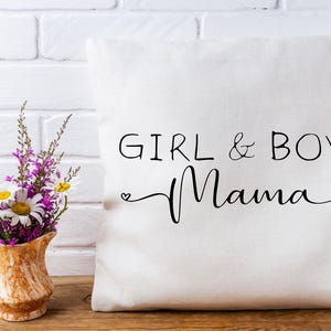 Mom of Both SVG | Girl and Boy Mama Shirt Design | Digital Cut File in Svg, PNG, DXF, Eps, Pdf for Cricut and Sublimation