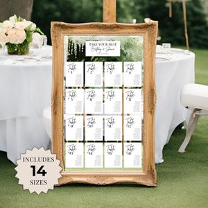 Tables des places assises pour mariage, plan de table miroir, cartes numéros de table de mariage, numéros de table de mariage, panneau table table de mariage