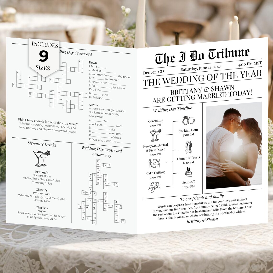 Old Program Template Newspaper Wedding Program Template Download, Wedding Newspaper Template ...
