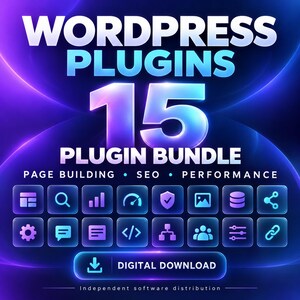 WordPress Plugins Bundle | 15 Plugins | Page Builder SEO Performance | Digital Download