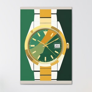 Timepiece Wall Art | Modern Luxury Print | Watch Wall Art | Watch Poster | Classic Watch Design | Watch Gift | Extra Large Canvas Art