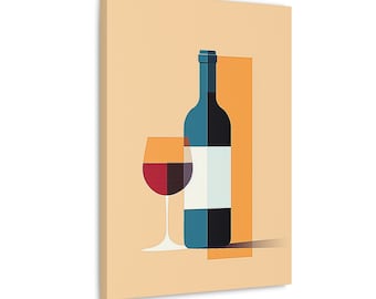 CANVAS PRINT | Wine Art Print | Minimalist Wall Art | Kitchen Wall Decor | Home Decor | Canvas Wall Art | Wall Decor | Large Canvas Art