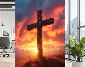 CANVAS PRINT | Cross Wall Art | Christian Wall Art |  Positive Wall Decor | Religious Decor | Bible Wall Art | Inspirational Decor | Jesus