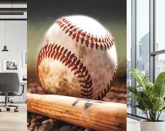 Baseball Wall Art | Vintage Sports Canvas | Man Cave Decor