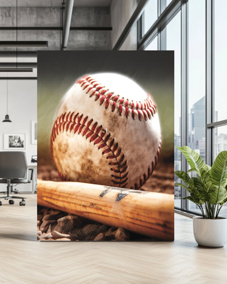CANVAS PRINT Baseball Poster Print Sports Art Prints Sports Canvas Game