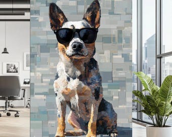 犬 - 動物ポップアート、犬のプリント、動物キャンバス、カラフルな