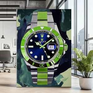 Timepiece Wall Art | Modern Luxury Art Print | Watch Art Decor | Fashion Designer Art | Classic Watch Man Cave Decor | Extra Large Wall Art