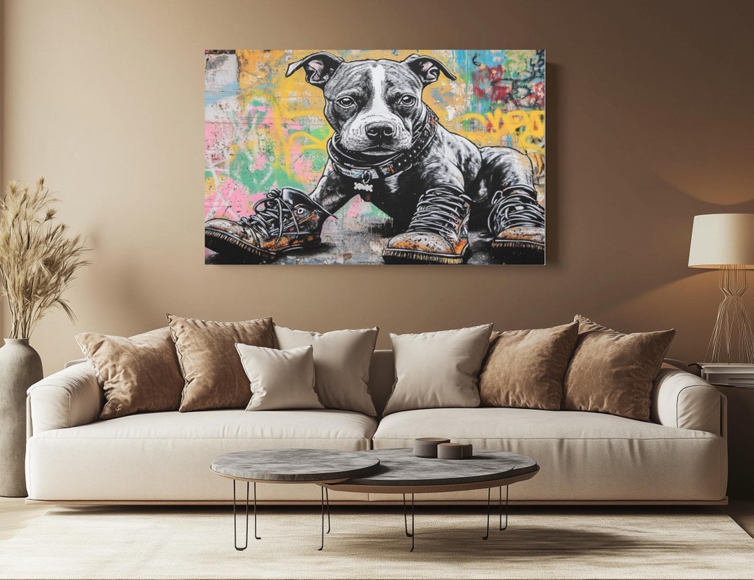CANVAS PRINT Dog Wall Art Pet Portrait Wall Art Pet Memorial Art Dog