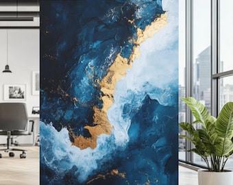 CANVAS PRINT | Abstract Wall Art | Ocean Wall Decor | Abstract Painting | Coastal Art | Beach Wall Art | Coastal Print | Ocean Painting