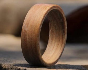 Rosewood Bentwood Ring | Handmade Wooden Wedding Band | Unique Natural Men's Band | Lightweight Wooden Engagement Ring Anniversary Gift