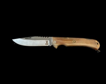 Taschenmesser Handgefertigter Widderhorngriff N690 Stahl - Klappmesser - Messer für Camping, Jagd, Angeln Taschenmesser, Geschenk für Ihn