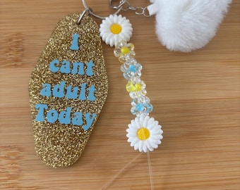 Hotel motel Keychain Bag Charm handmade