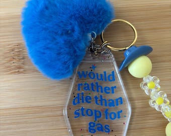 Hotel motel Keychain Bag Charm handmade